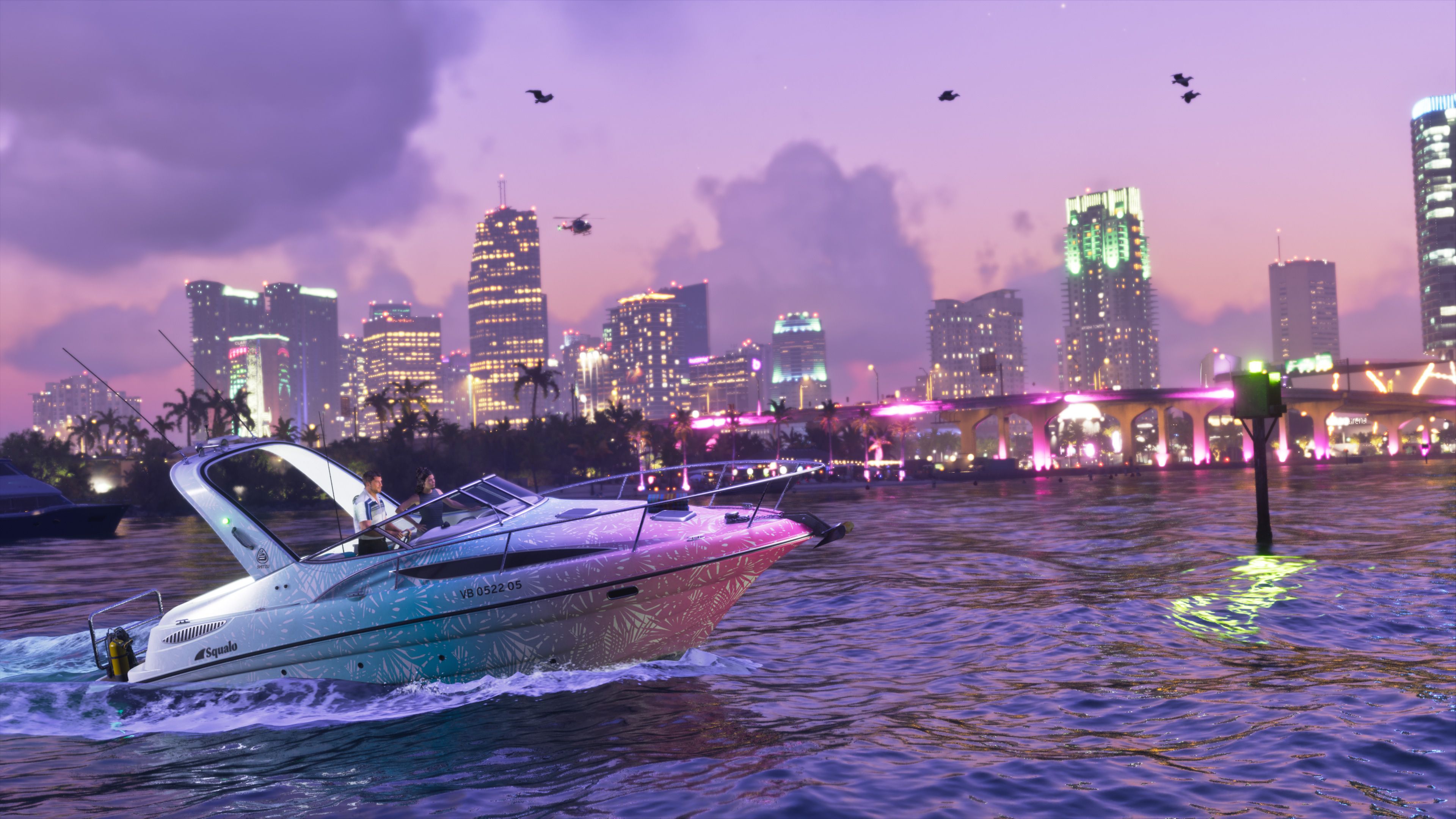 Shitzu Squalo cruzando el mar de Vice City